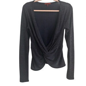 Women’s shimmery top with front gathering detail